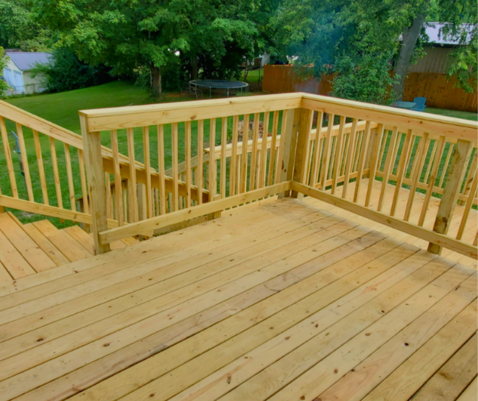 a deck built by the homeowners helper - general contractor frederick md loves.
