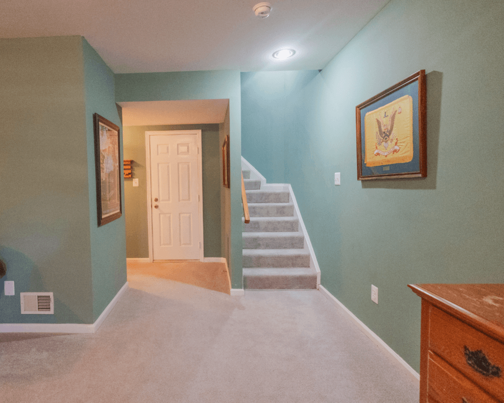 another view of a modern country basement remodel done by The Homeowners Helper