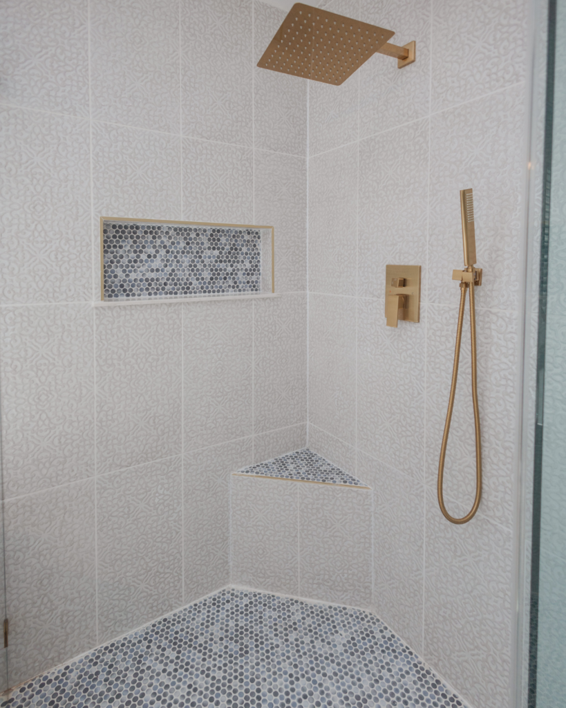 A shower enclosure remodel from a recent bathroom remodeling project