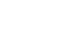 The Homeowners Helper Logo, outline of a white house and company name on a transparent background